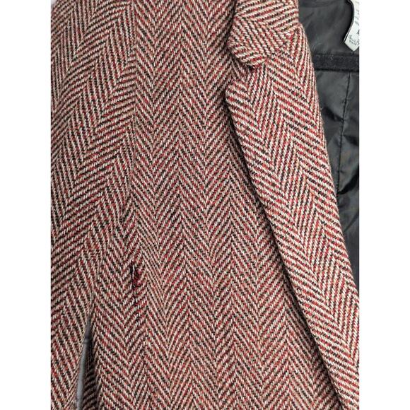 American Rag Womens Size Medium Red Tweed Suit Jacket Blazer One Button Closure - Picture 5 of 8